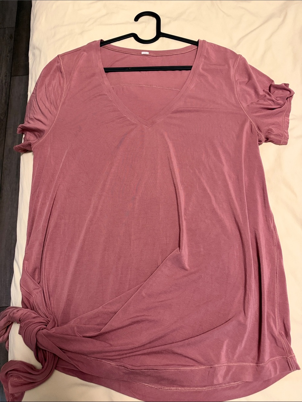 Lululemon Women’s Rose-Pink V-Neck Side-Tie Top